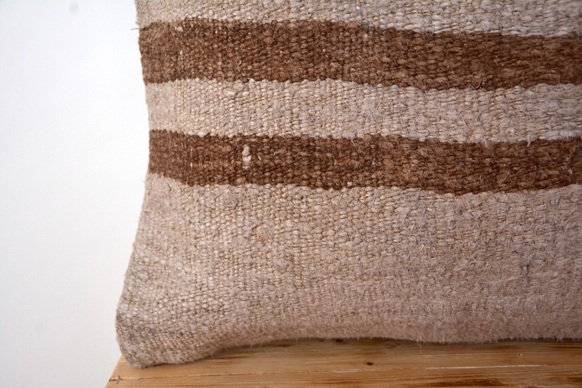 Calliane - Brown Hemp Pillow Cover