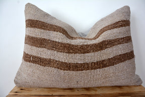 Calliane - Brown Hemp Pillow Cover