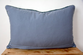 Celosia - Blue Hemp Pillow Cover