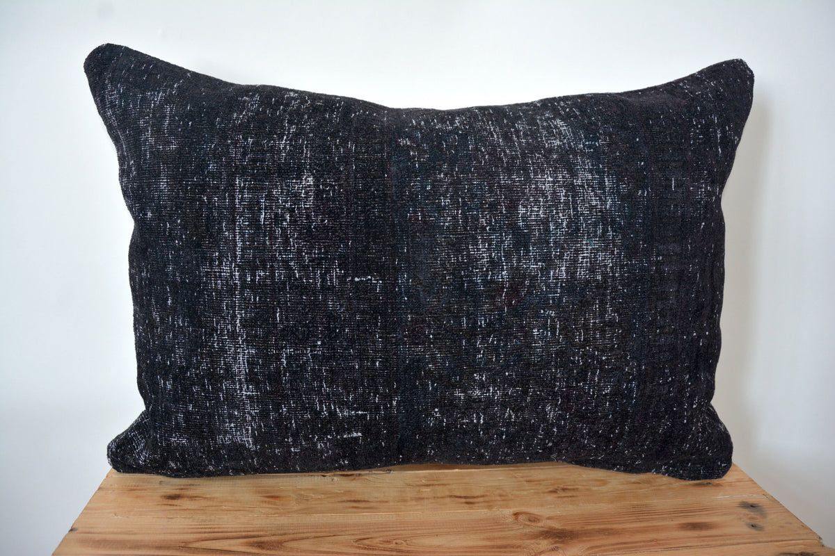 Valma - Wool Black Pillow Cover