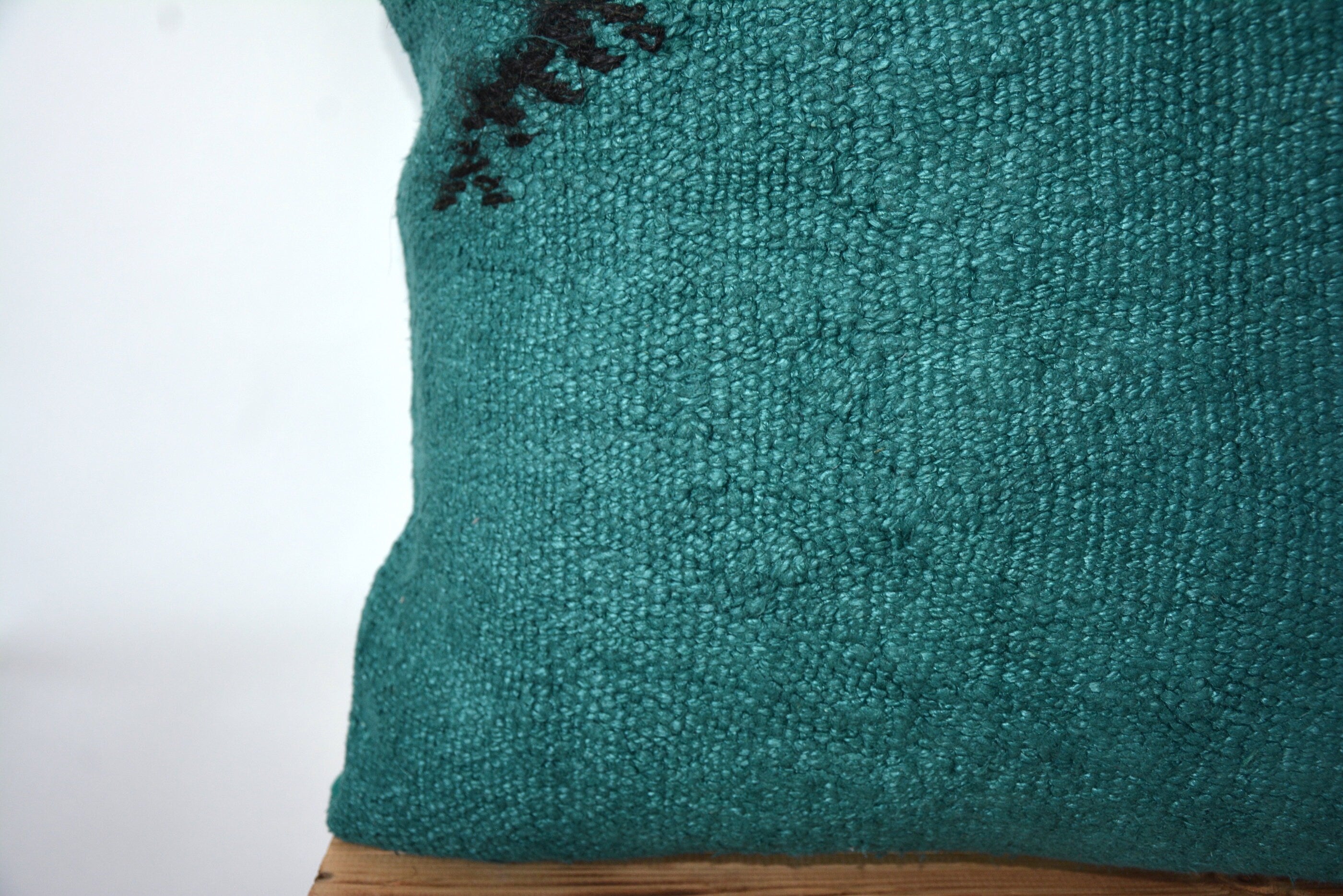 Caris - Turquoise Hemp Pillow Cover