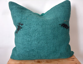 Caris - Turquoise Hemp Pillow Cover