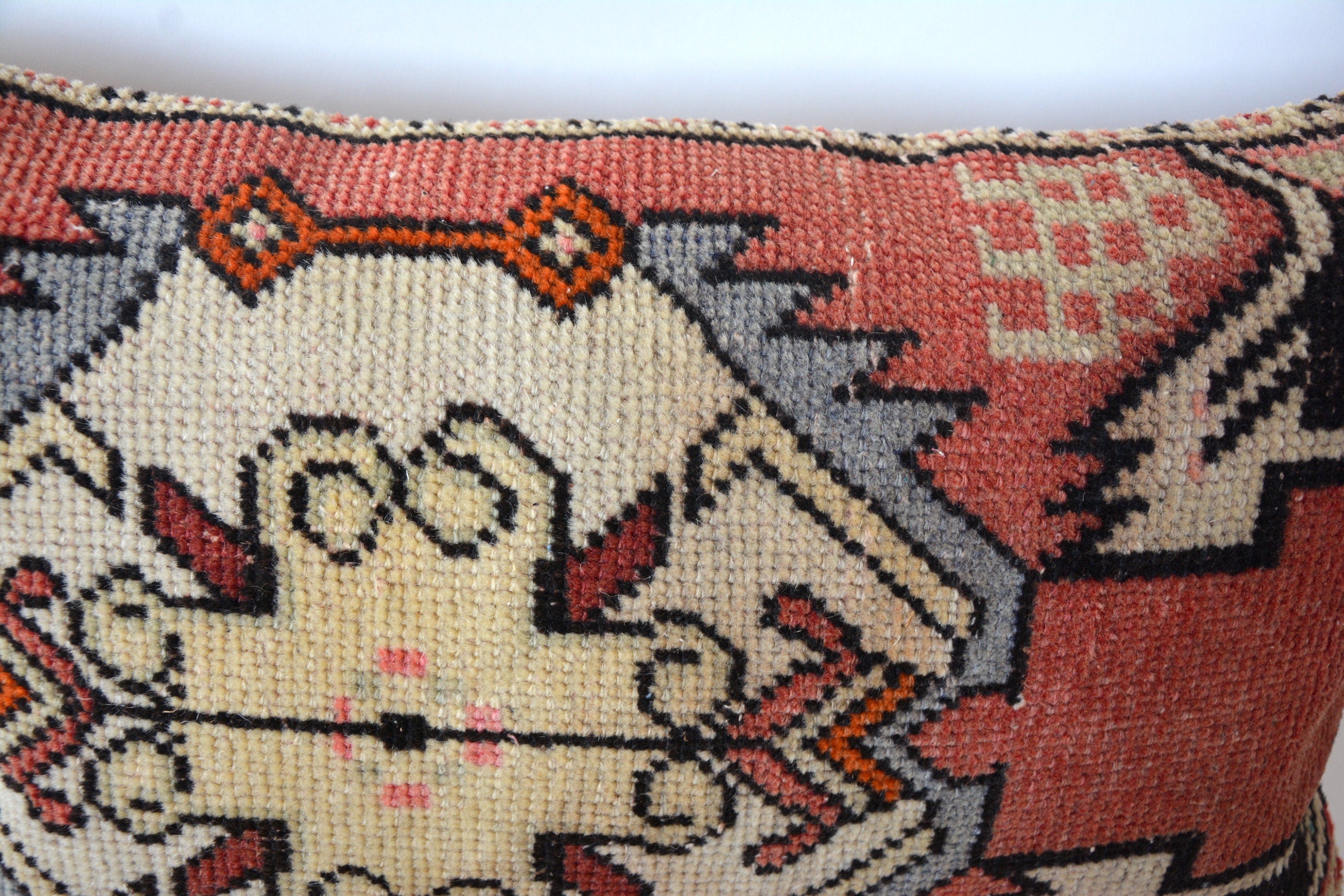 Vela - Wool Red Pillow Cover