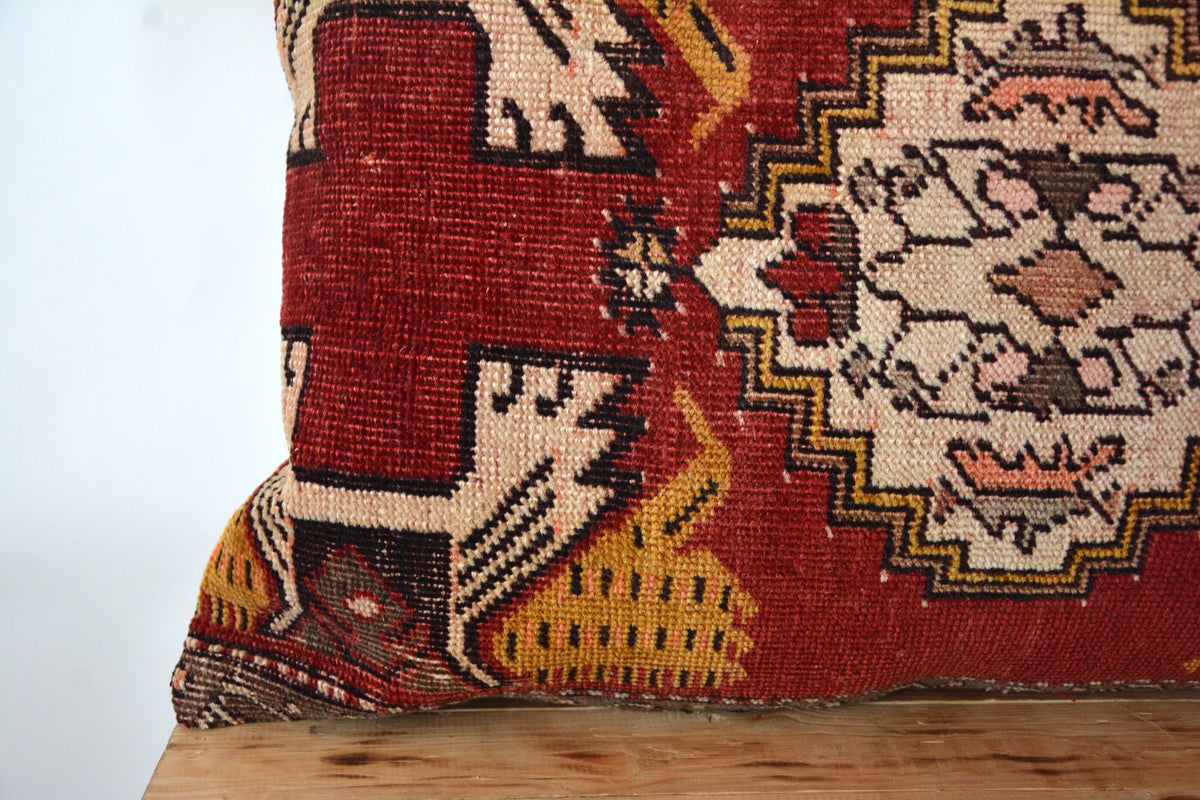 Valda - Wool Red Pillow Cover