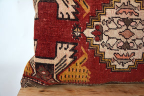 Valda - Wool Red Pillow Cover