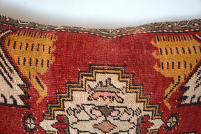 Valda - Wool Red Pillow Cover