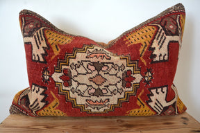 Valda - Wool Red Pillow Cover