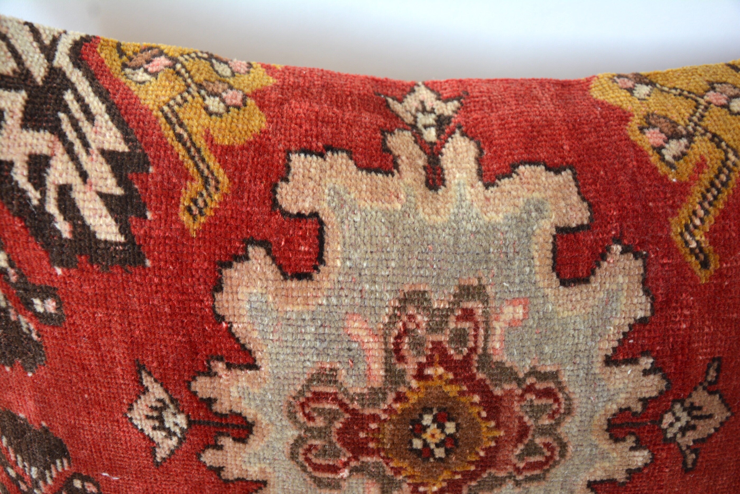 Vanya - Wool Red Pillow Cover