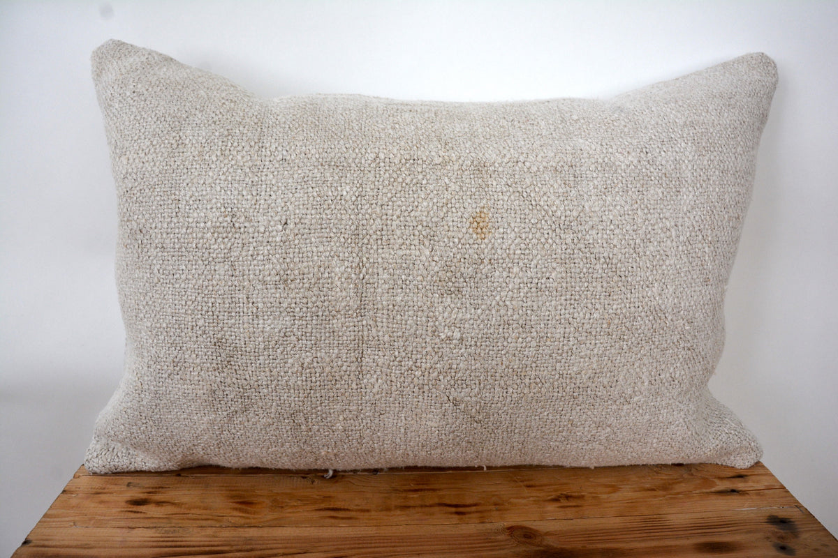 Tonya - White Hemp Pillow Cover