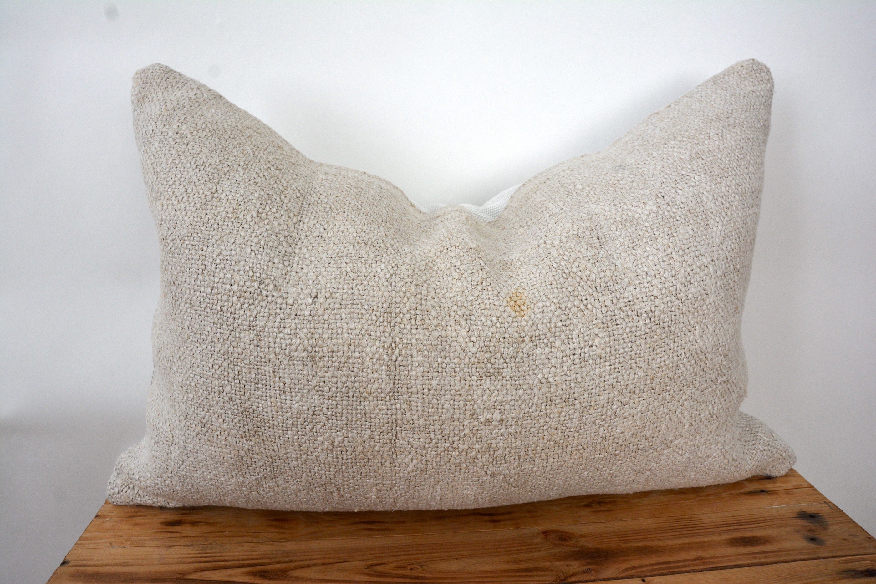 Tonya - White Hemp Pillow Cover