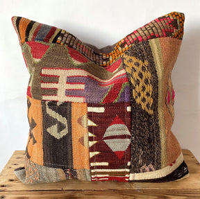 Lillith - Multi Color Kilim Pillow Cover