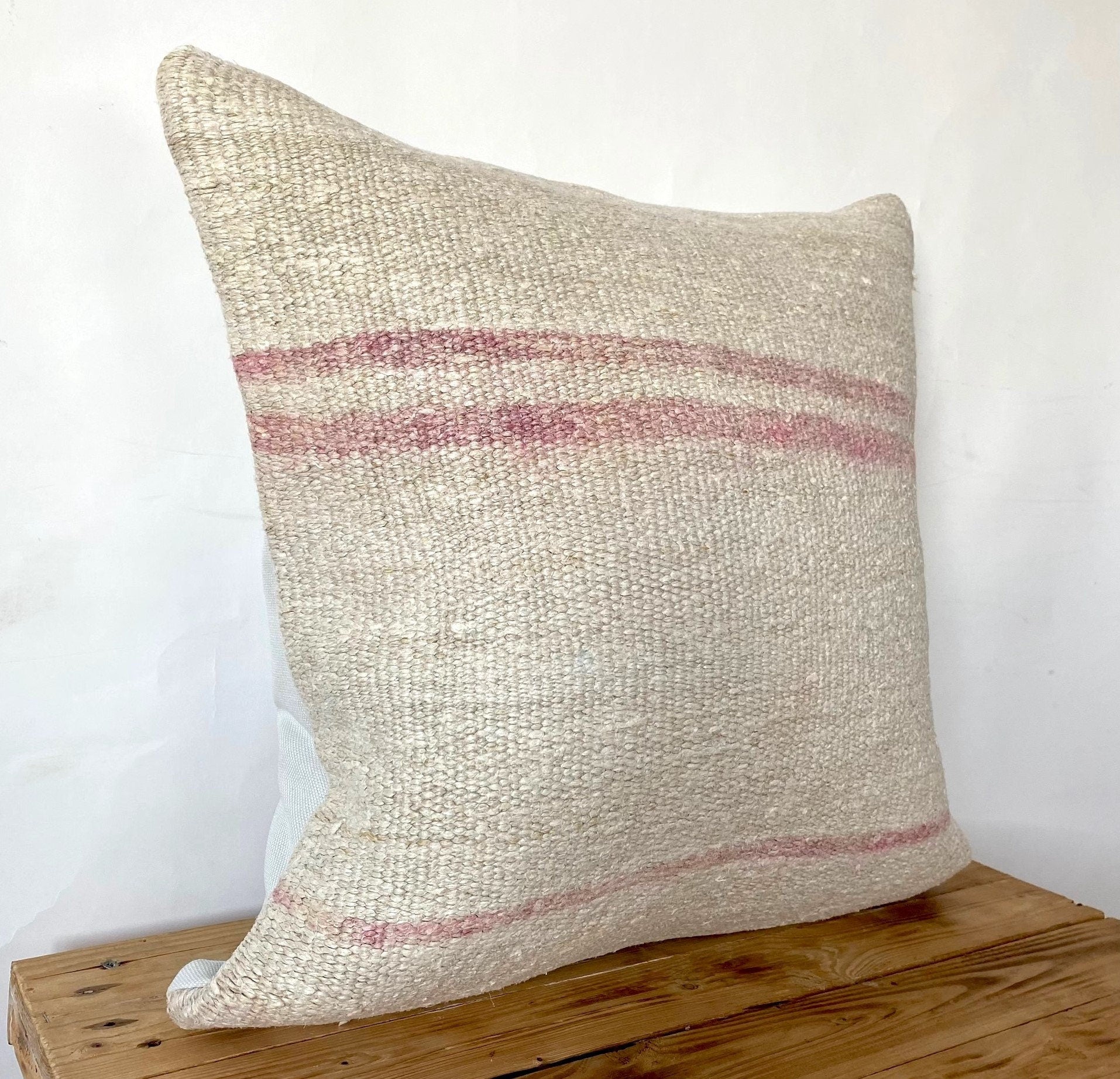 Talitha - White Hemp Pillow Cover