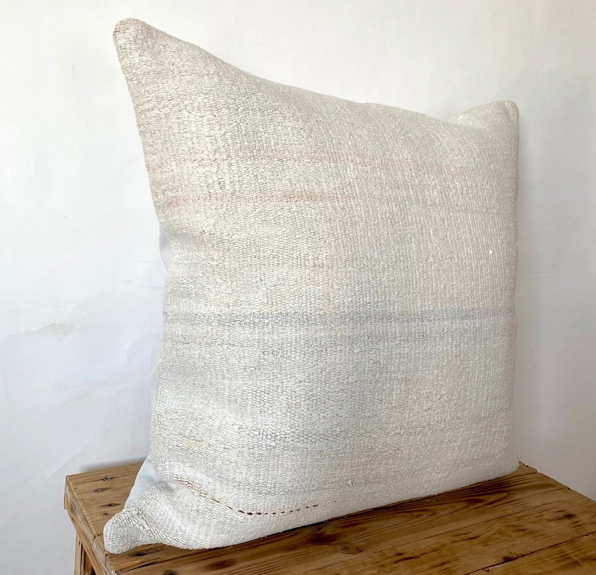 Taliah - White Hemp Pillow Cover