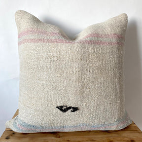 Taya - White Hemp Pillow Cover