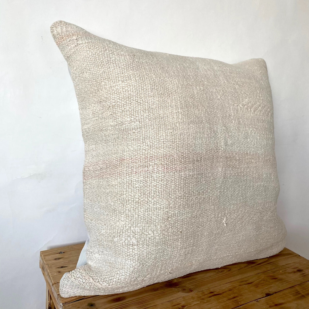 Tegan - White Hemp Pillow Cover