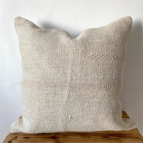 Tegan - White Hemp Pillow Cover