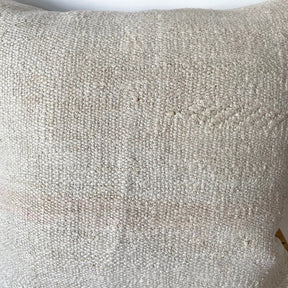 Tegan - White Hemp Pillow Cover