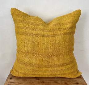 Yarae - Yellow Hemp Pillow Cover