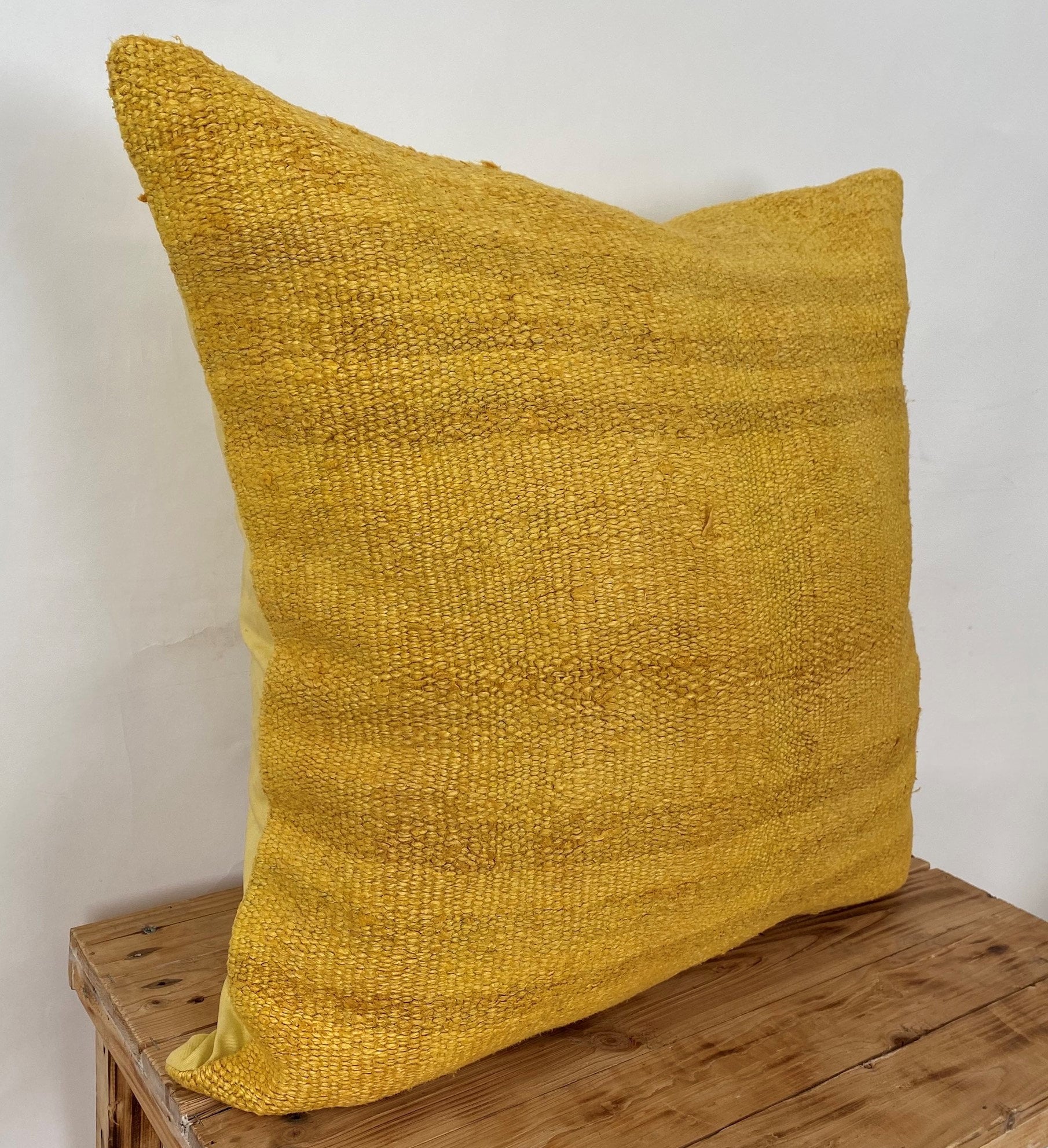 Yarae - Yellow Hemp Pillow Cover