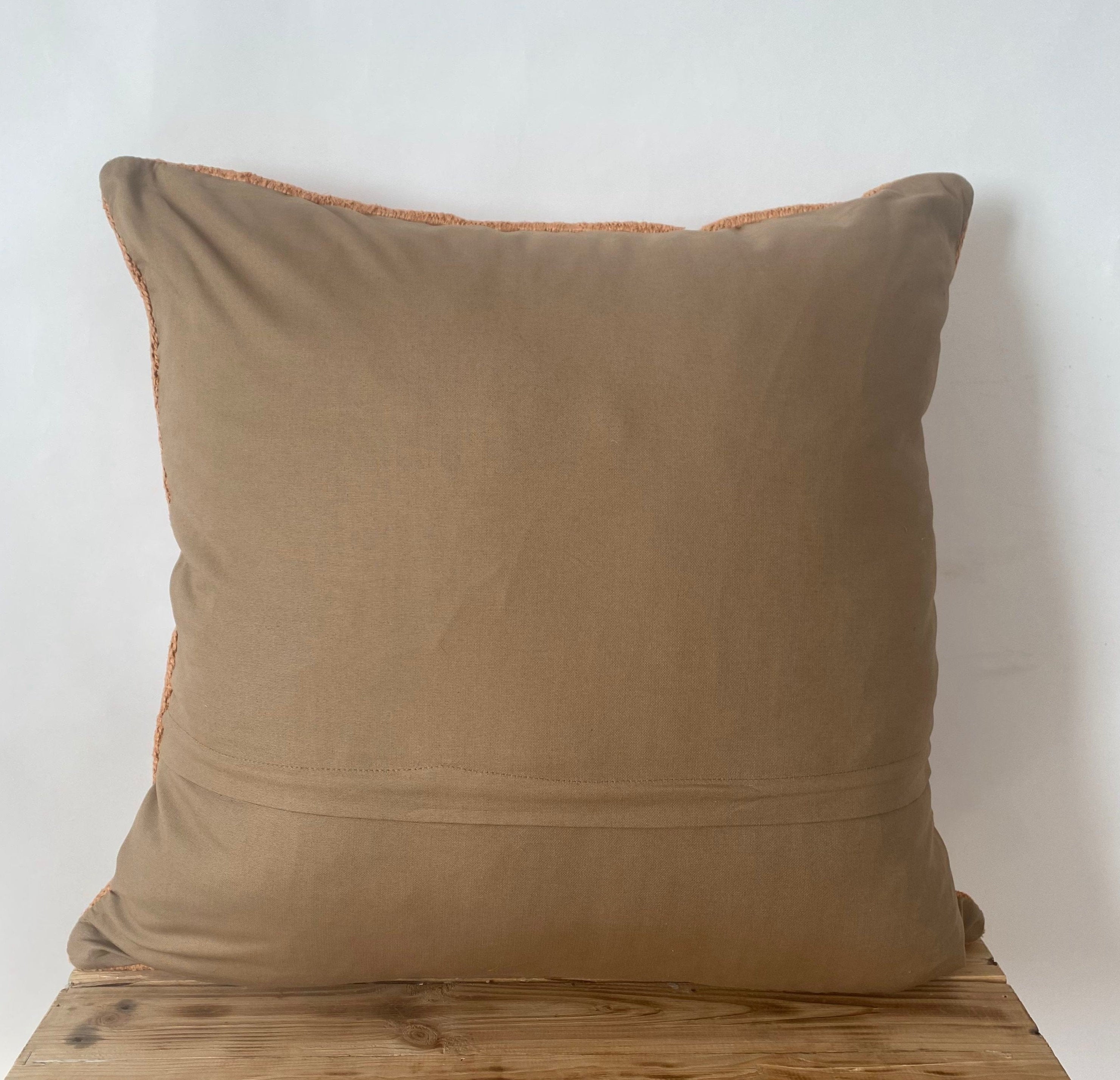 Yulanda - Orange Hemp Pillow Cover