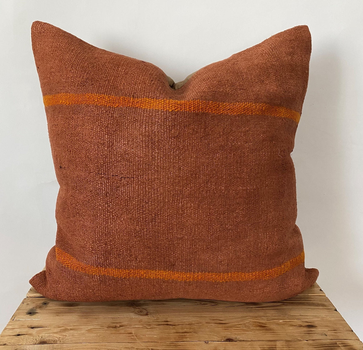 Yolima - Orange Hemp Pillow Cover