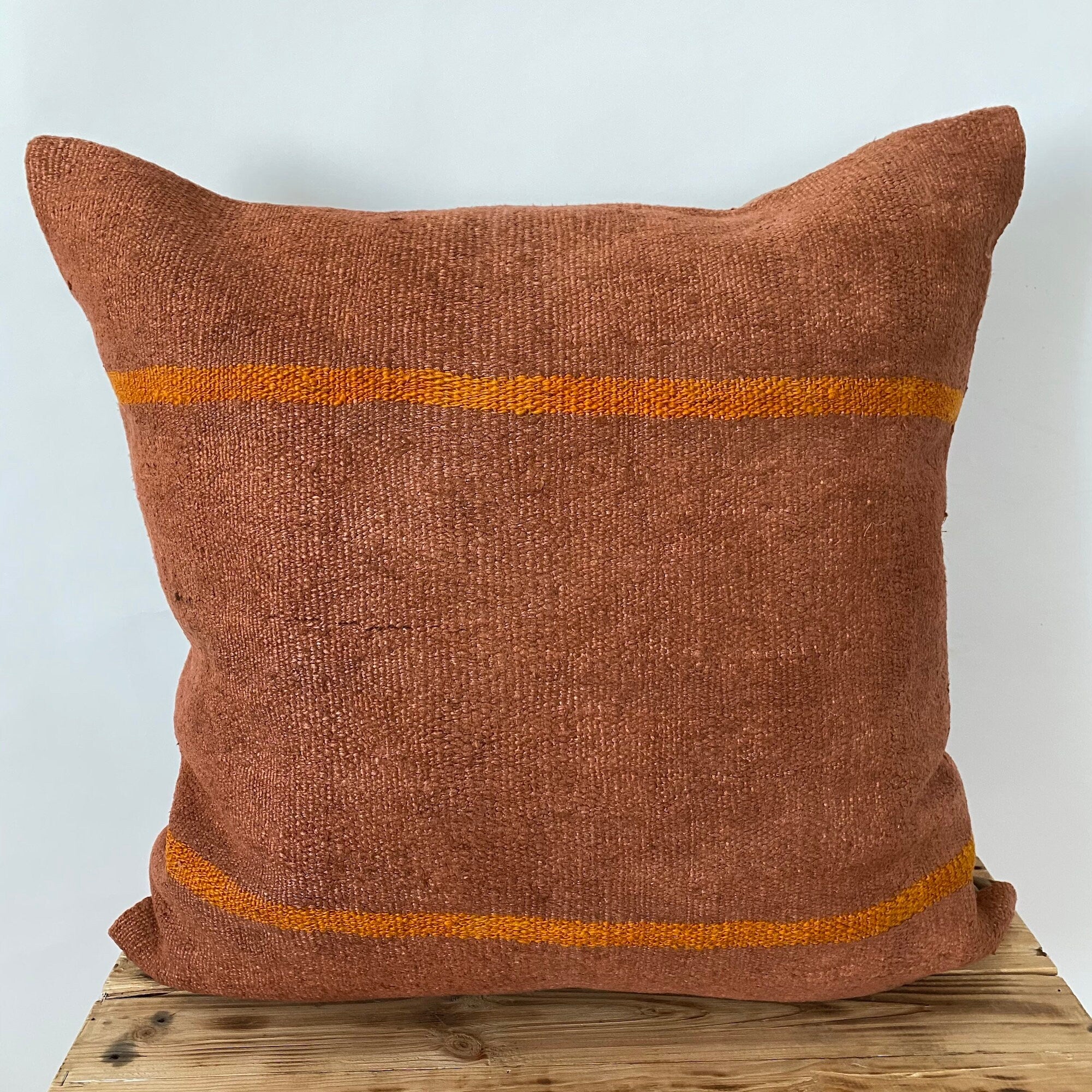 Yolima - Orange Hemp Pillow Cover