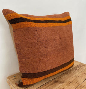 Yarely - Orange Hemp Pillow Cover