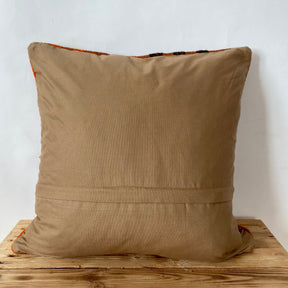 Yarely - Orange Hemp Pillow Cover