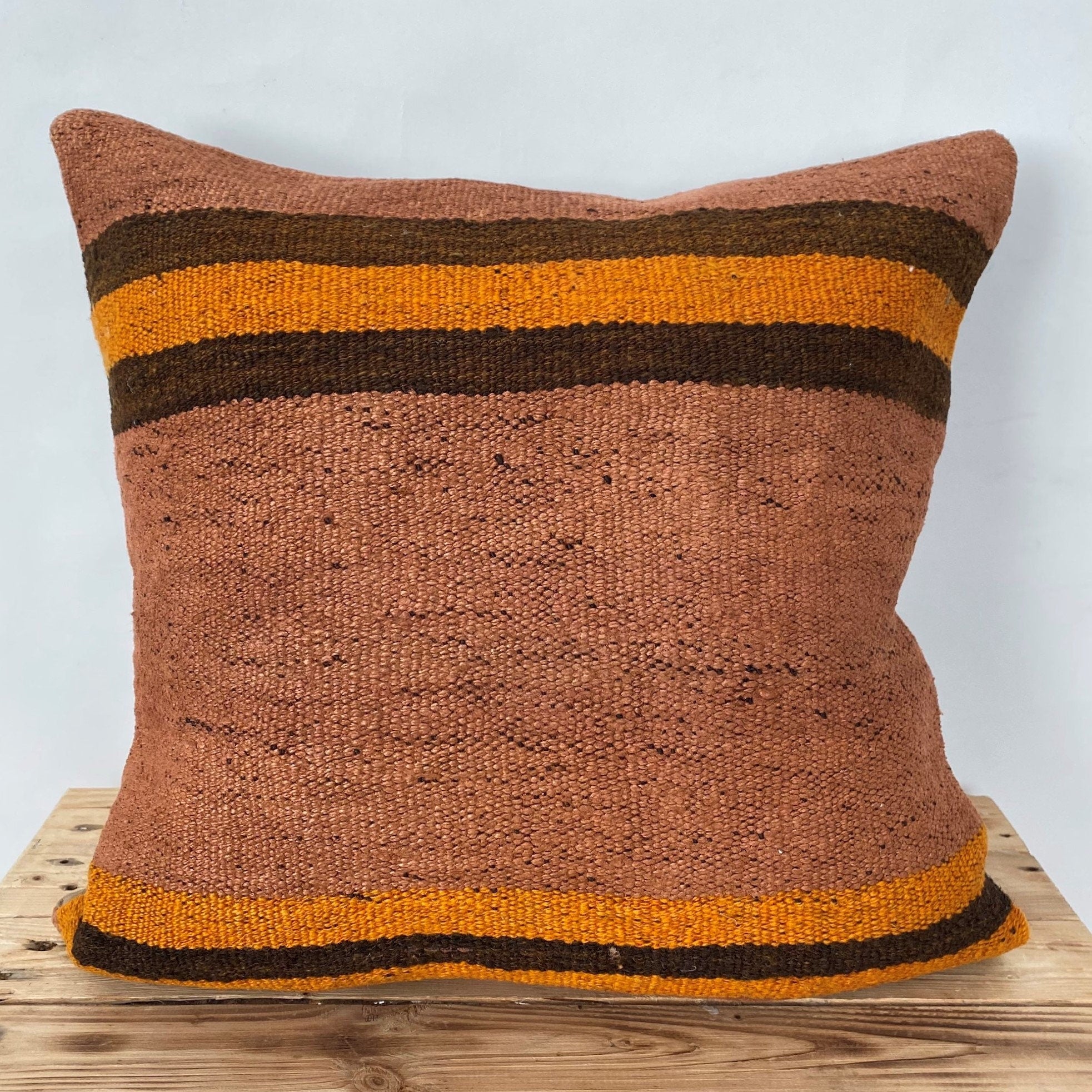 Ysolt - Orange Hemp Pillow Cover