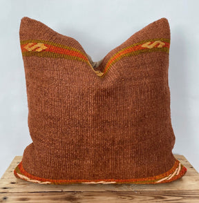 Yonaelle - Orange Hemp Pillow Cover