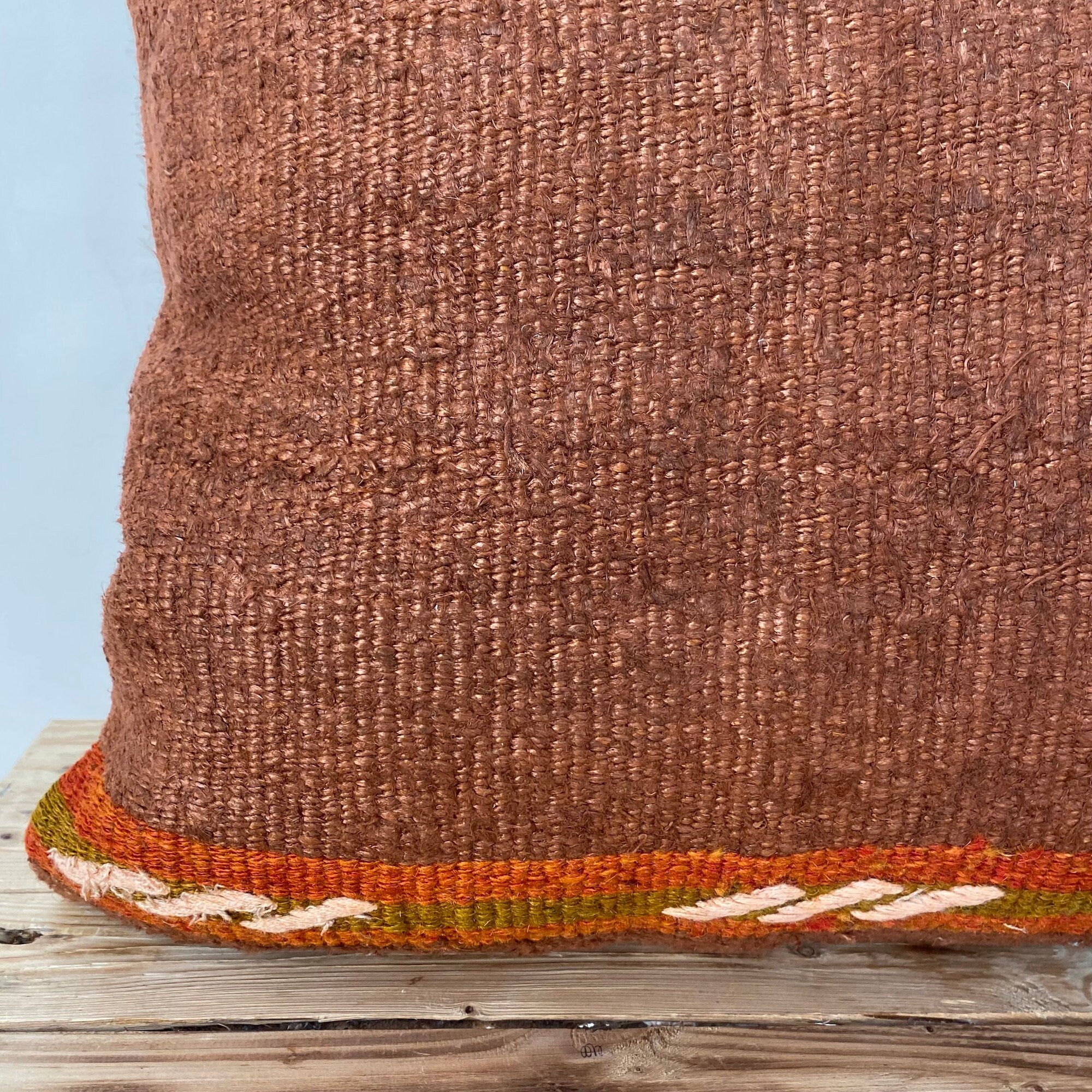 Yonaelle - Orange Hemp Pillow Cover