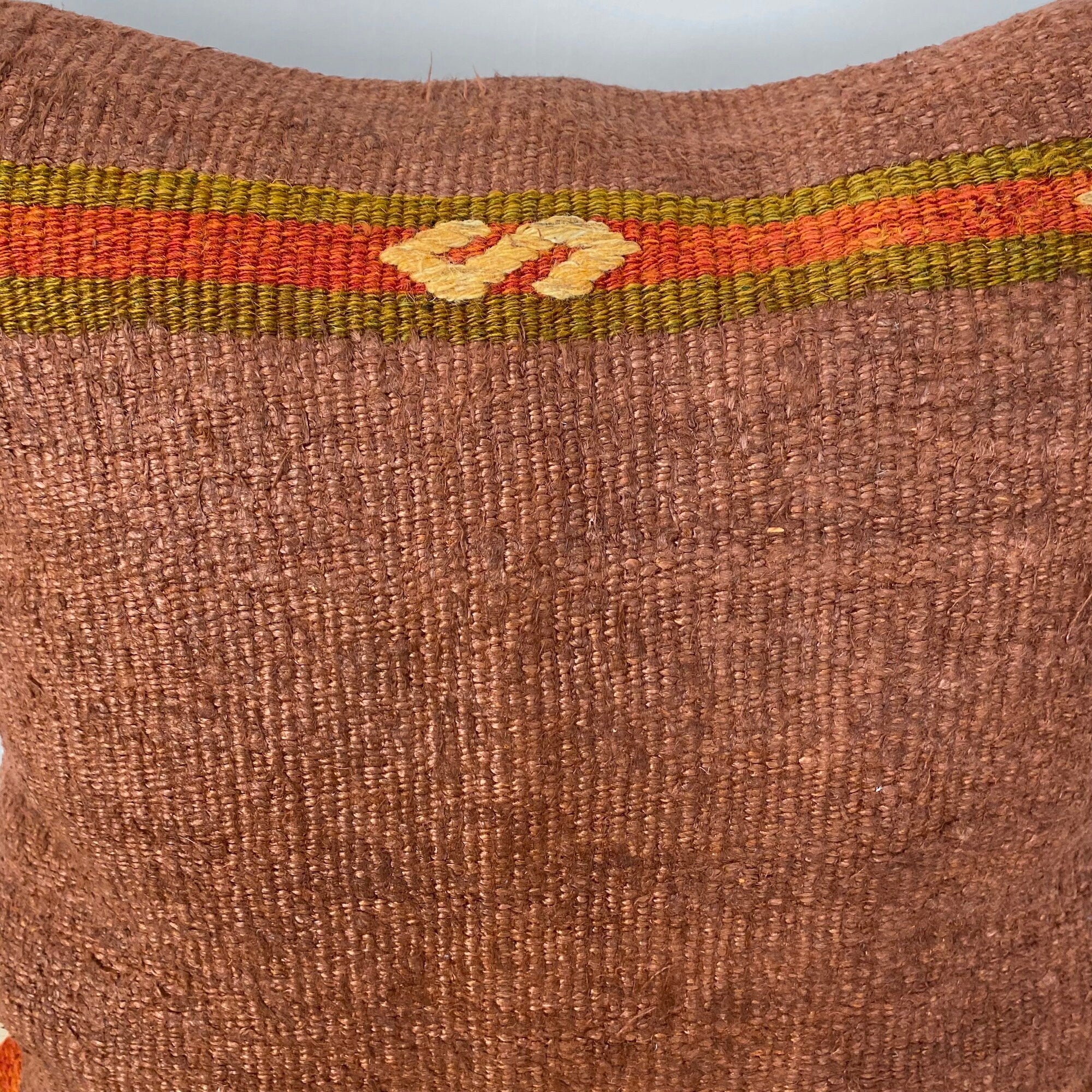 Yonaelle - Orange Hemp Pillow Cover