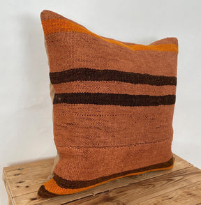 Yarah - Orange Hemp Pillow Cover