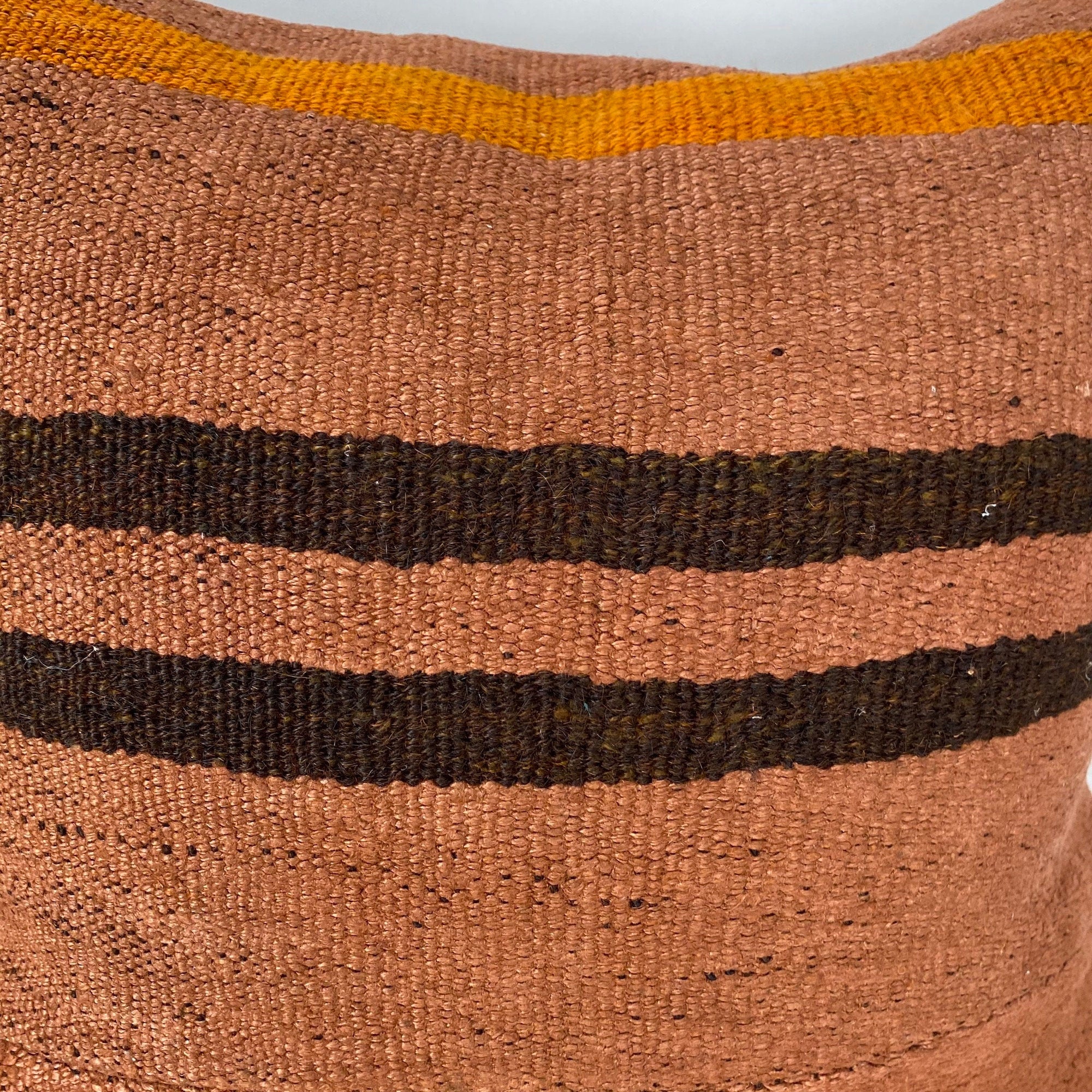 Yarah - Orange Hemp Pillow Cover