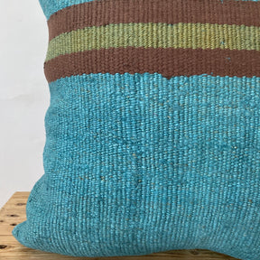 Cassiane - Turquoise Hemp Pillow Cover