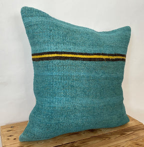 Clarimond - Turquoise Hemp Pillow Cover