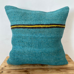 Clarimond - Turquoise Hemp Pillow Cover