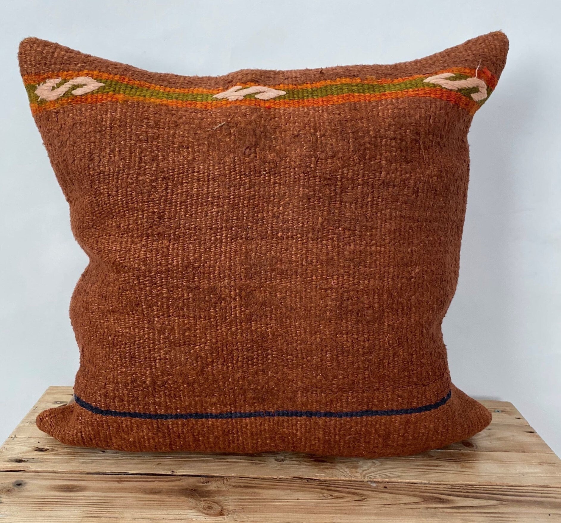 Yaira - Orange Hemp Pillow Cover