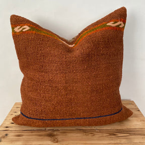 Yaira - Orange Hemp Pillow Cover