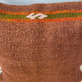 Yaira - Orange Hemp Pillow Cover