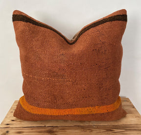 Yarden - Orange Hemp Pillow Cover