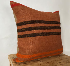 Yesseniah - Orange Hemp Pillow Cover