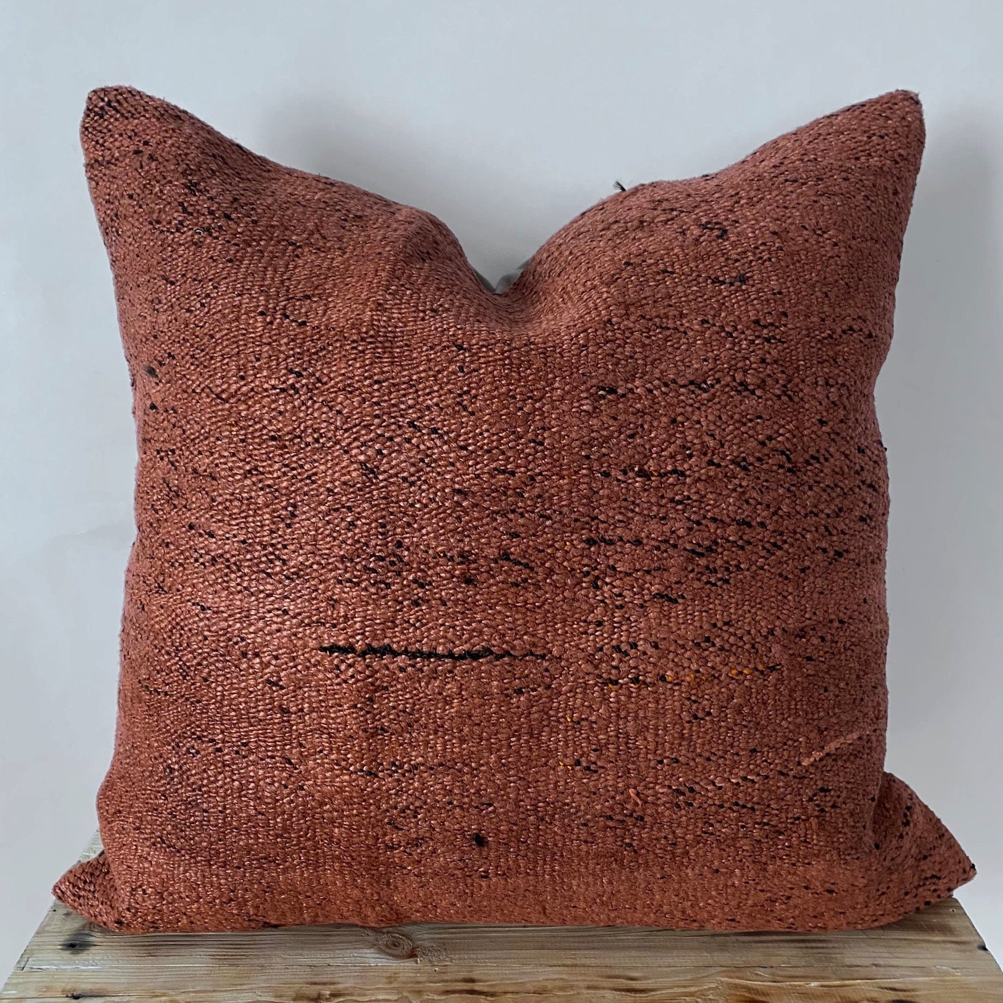 Yocheved - Orange Hemp Pillow Cover