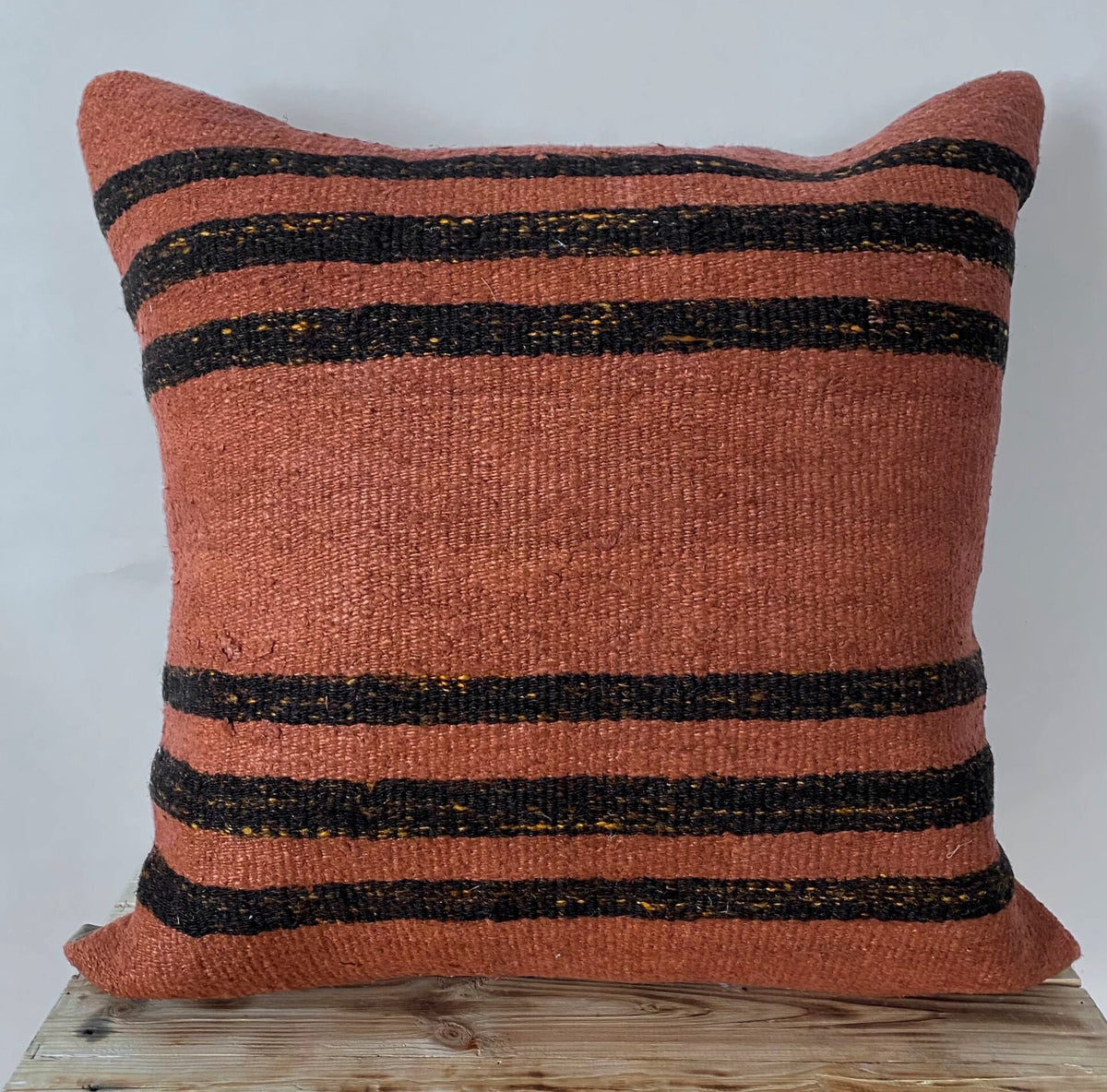 Yaniyah - Orange Hemp Pillow Cover