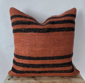 Yaniyah - Orange Hemp Pillow Cover