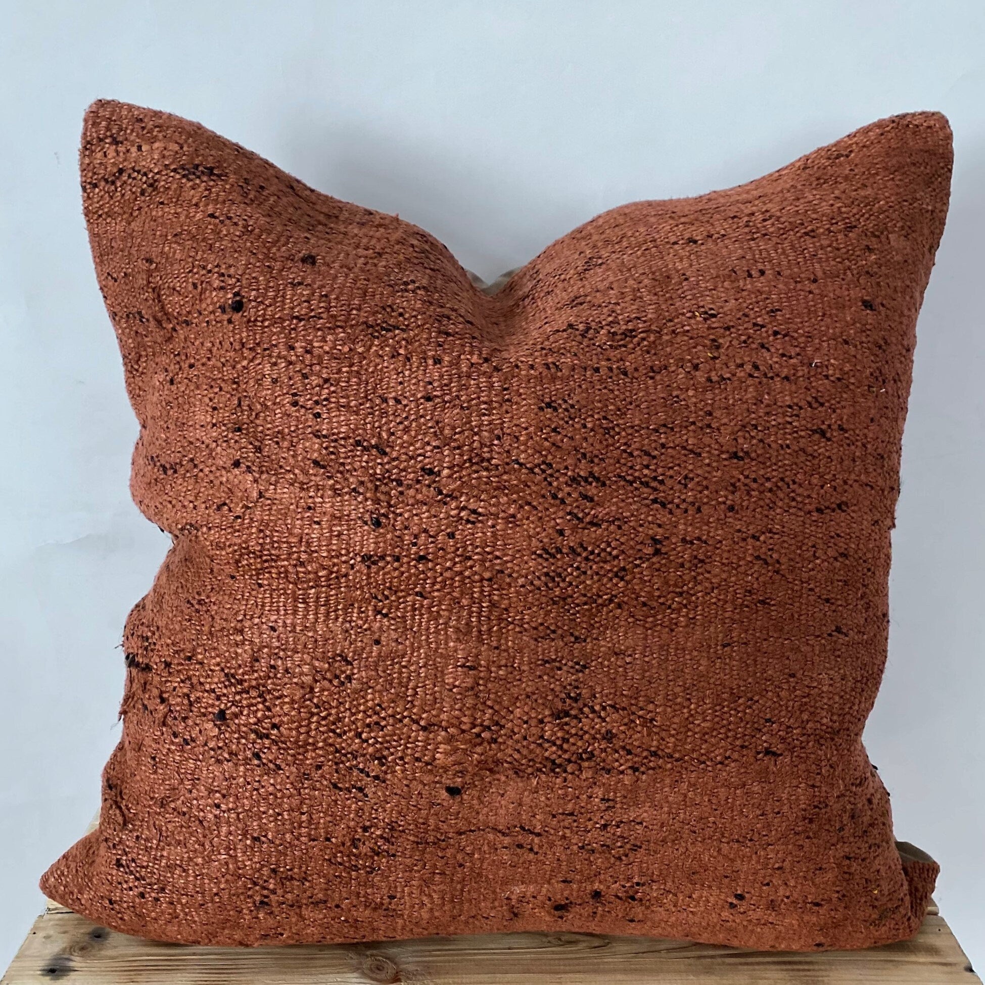 Yeliana - Orange Hemp Pillow Cover