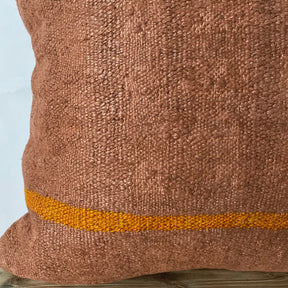 Yanin - Orange Hemp Pillow Cover