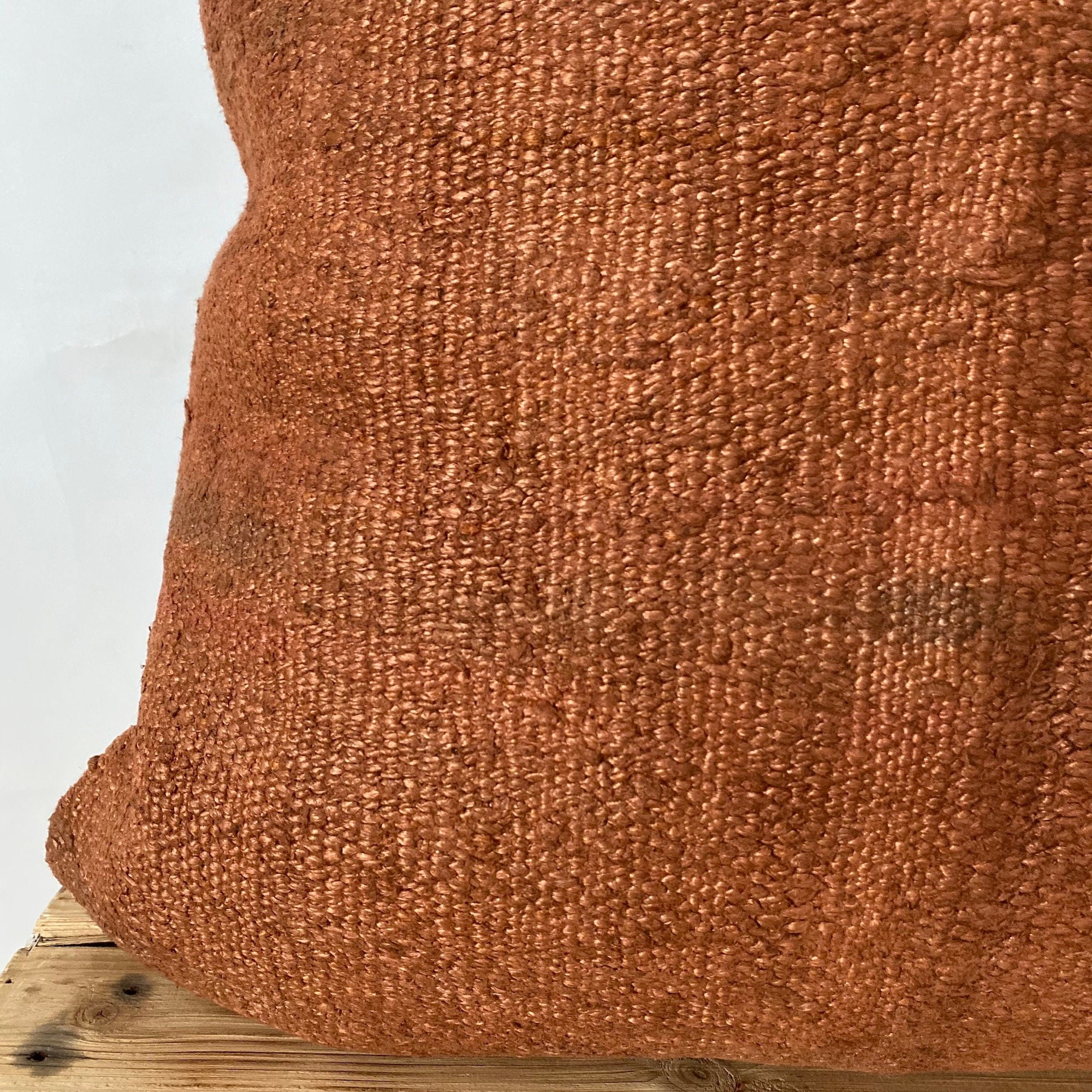 Yasemin - Orange Hemp Pillow Cover