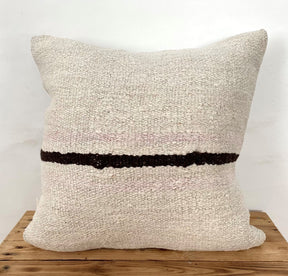 Tierra - White Hemp Pillow Cover