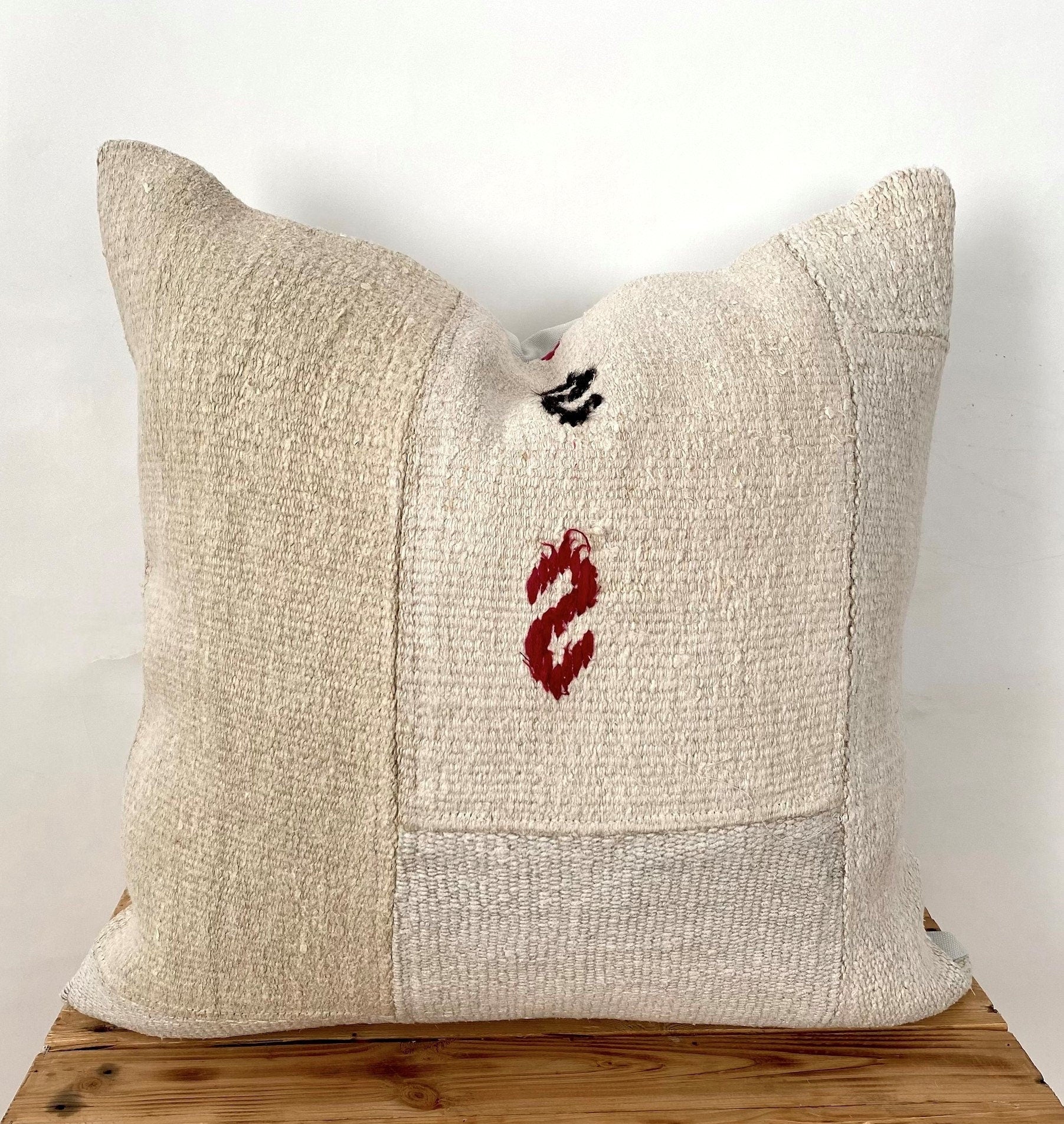 Tricia - White Hemp Pillow Cover